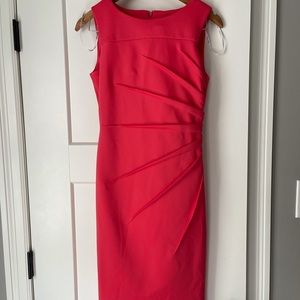 Coral Fitted Dress - Calvin Klein Size 4